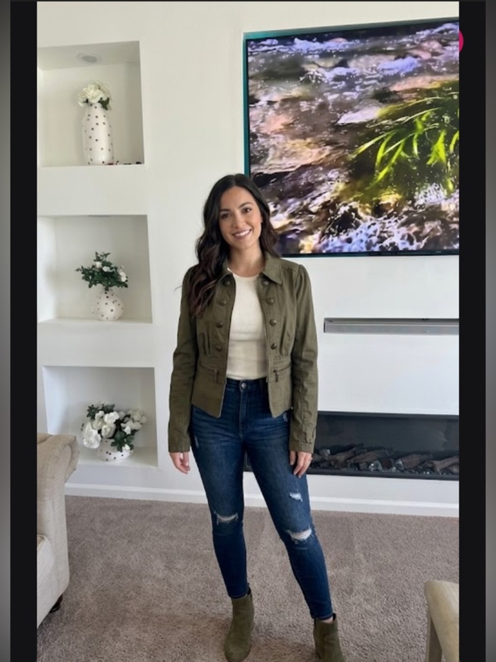 Juicy Couture Olive Green Utility Jacket